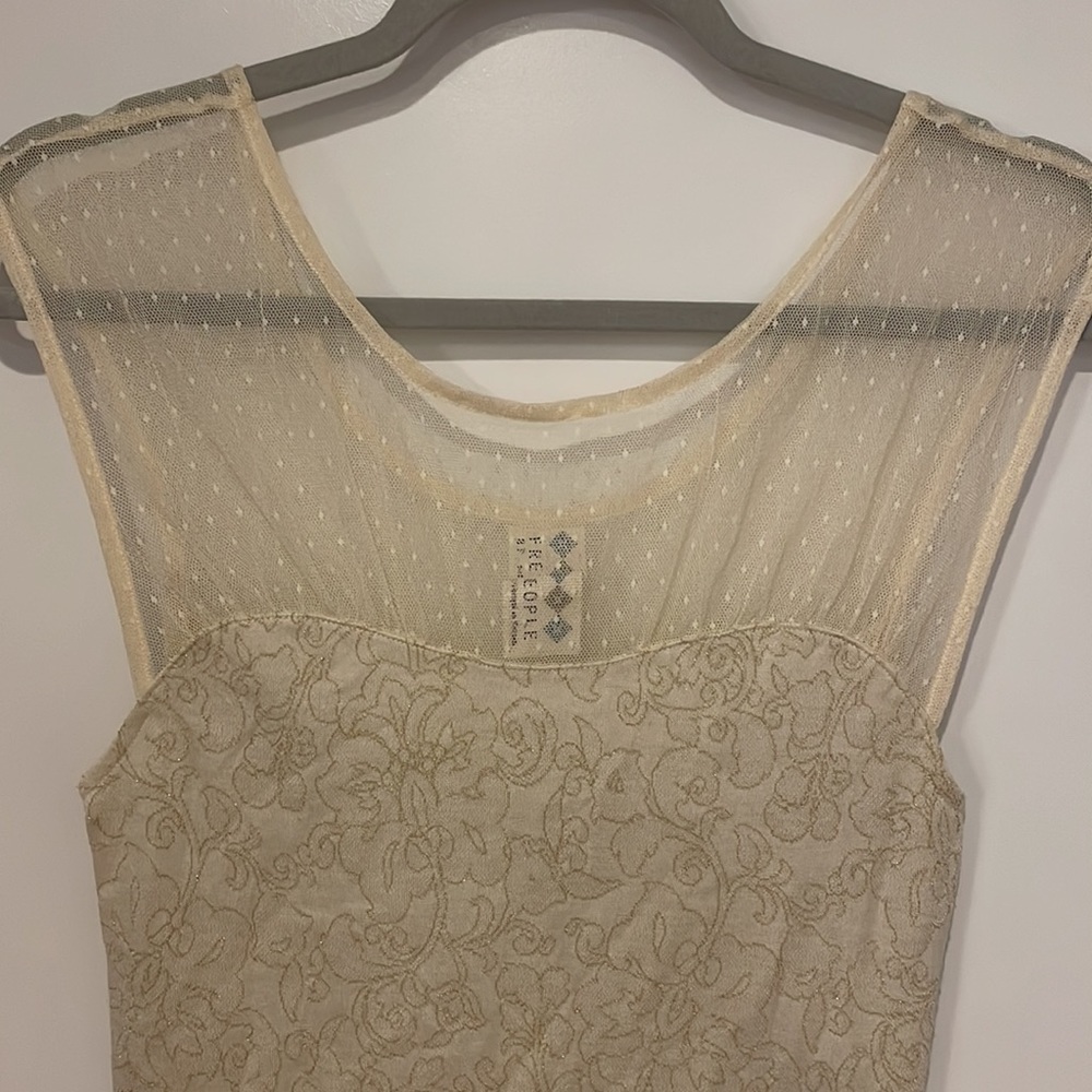 Gold Small Free People Bodycon Dress - Picture 2 of 4